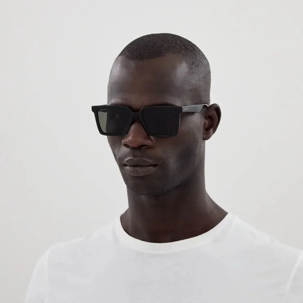 NEW Gucci GG1540S 003 Light Blue Violet Logo Mirrored Men Square Sunglasses
